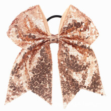 Xansema 6,5 ??inch pailletten haarelastiekjes elastische haarband lint grote cheer bow paardenstaart houder haarband voor dames meisjes kinderen tien