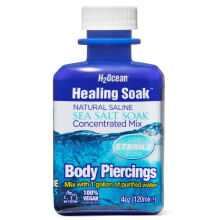 H2OCean Healing Soak Piercing & Wound Sea Salt Bath - Havsalt saltopløsning til piercing & sårpleje - Beroligende efterpleje til kropspiercinger