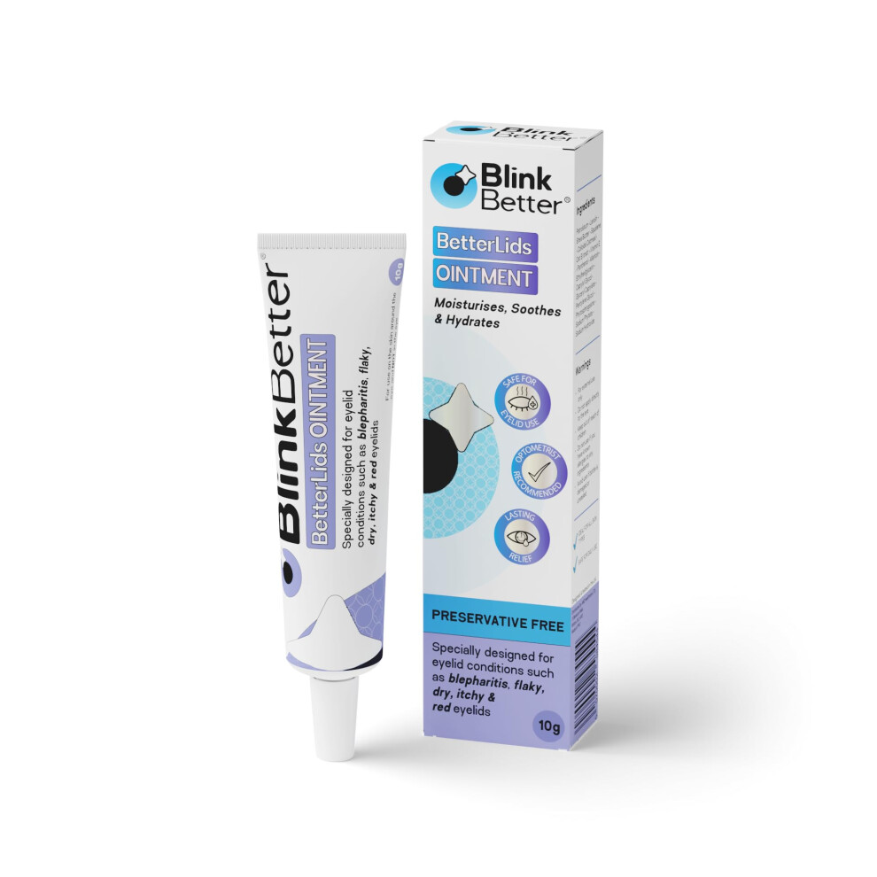 Blinkbetter Red Betterlids Eyelid Ointment - Intense Oat Complex With Shea Butter & Panthenol - Hydrates Nourishes & Soothes - Moisturizing Care For Dry Itchy