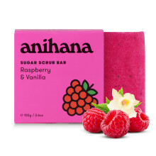 ANIHANA Sugar Scrub Zeepreep met Kokosolie Hydraterende Zachte Exfoli?ende Body Scrub Verfrissende Frambozen- en Vanillegeur 3,6 Oz