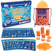 Pool Bingo Duikspel voor Kinderen - Zomerfeest Editie - Duik en Roep 30 Tropische "Nummers"
