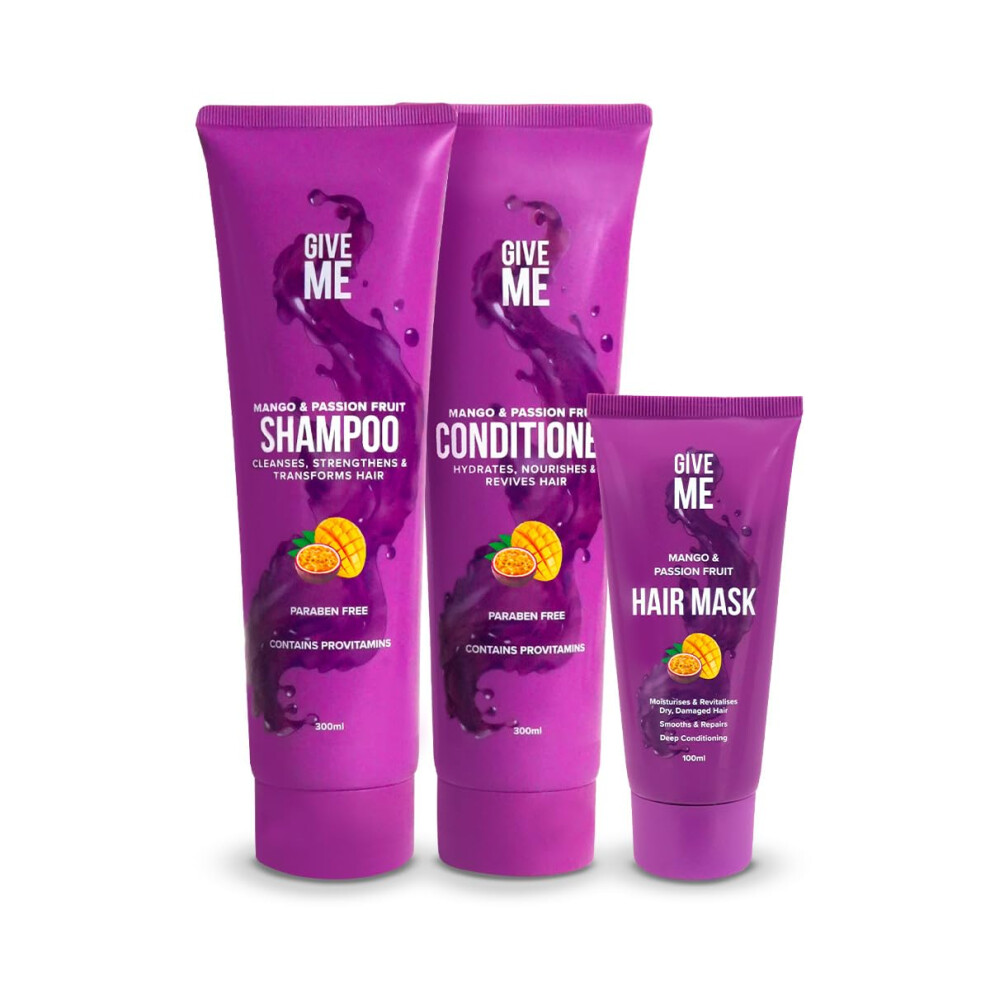 Give Me Cosmetics Hair Care Gift Set, Shampoo And Conditioner, Mask, Mango Passion Fruit Haircare For Teenage Girls Women