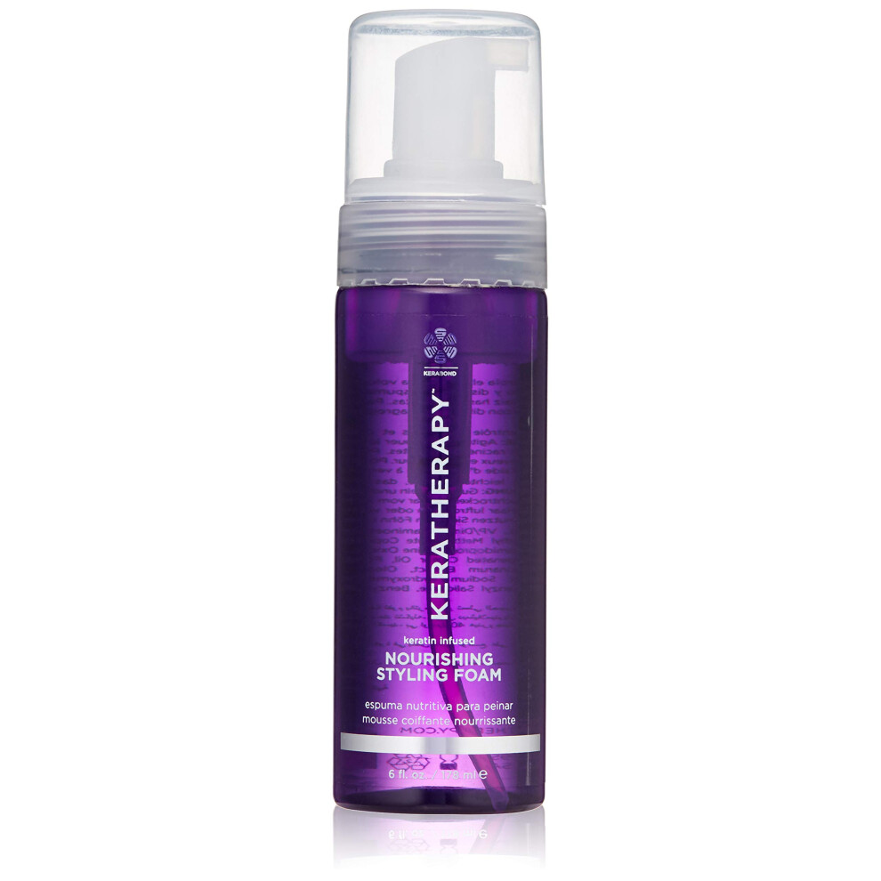 Keratherapy Keratin Infused Volumizing Nourishing Styling Foam 6 Fl. Oz. 178 Ml Haarstylingschaum Mit Sonnenblumen L, Lein L Und Olivenfrucht-image