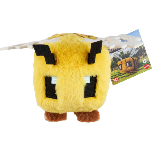 Mattel Mattel Minecraft Plush Toy Bee Boneca macia inspirada em um personagem do filme Minecraft colecionvel de 8 polegadas