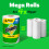 Bounty Select-A-Size Paper Towels  White  2 Mega Rolls = 8 Regular Rolls 3