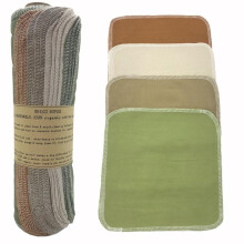 Herbruikbare papieren handdoekrollen, 20 stuks, wasbaar servetdoeken, voordeelset van 4 kleuren, 20 stuks papierloze handdoeken, 100% katoen, superza