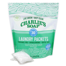 Charlies Soap - Fragrance Free Powdered Tvttningsmedelpaket - 30 Pods (1 Pack)