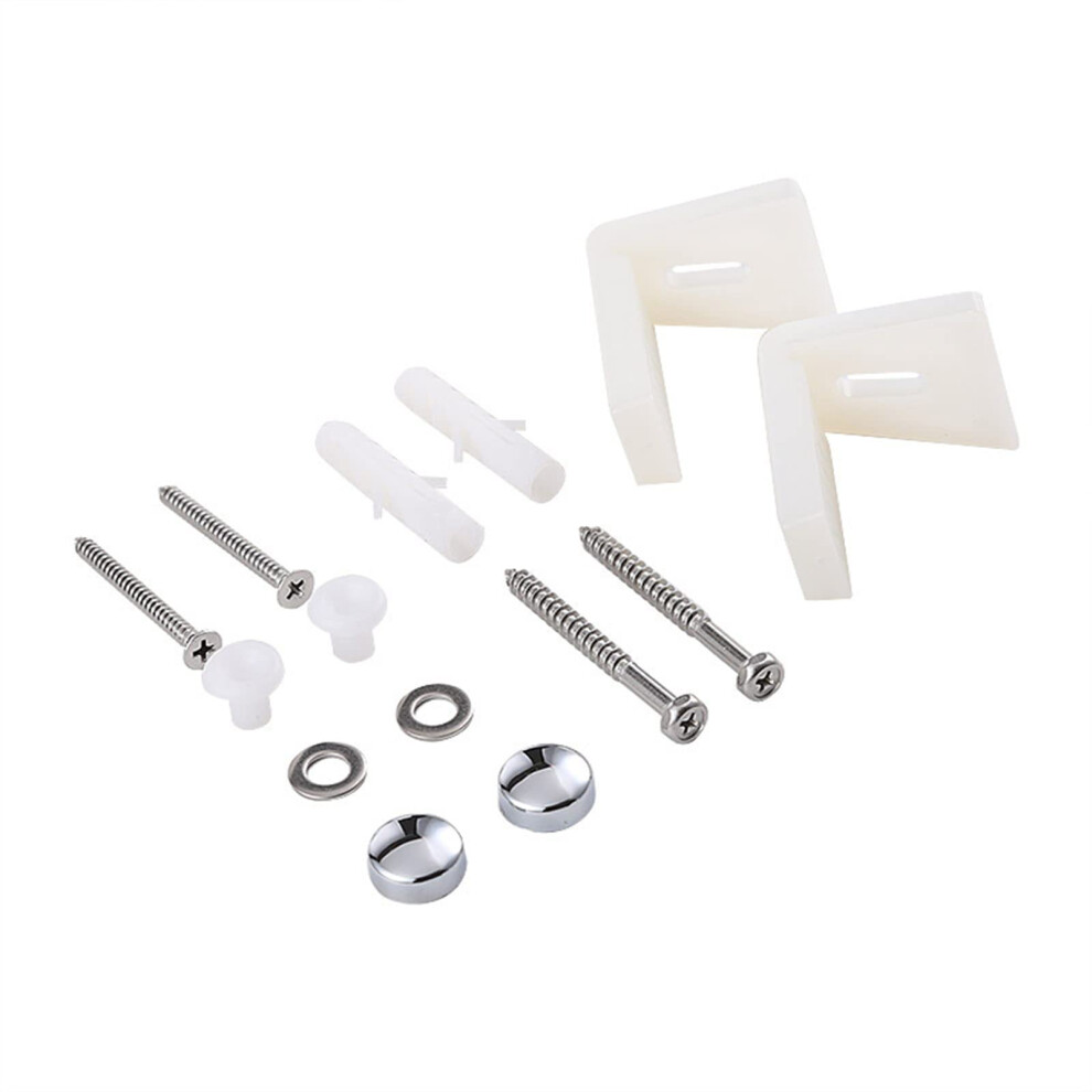 Angled Floor Bathroom Wc Toilet Pan/Bidet Side Fixing Bathroom Fitting Kit Screws Brackets 736961813358