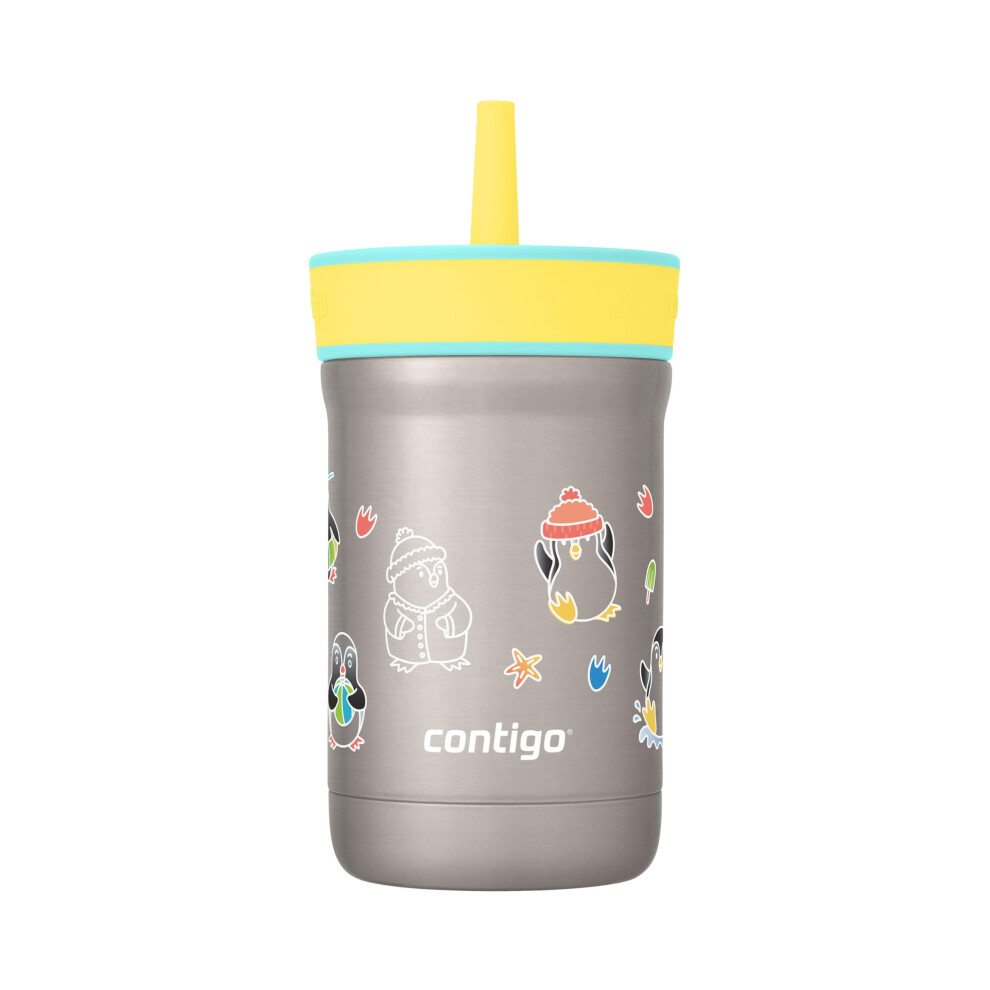 Contigo Leighton Straw Tumbler  12 oz  Jade Vine (Penguine Plunge)