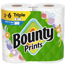 Asciugamani di carta Bounty Select-A-Size Stampa 2 rotoli tripli = 6 rotoli normali