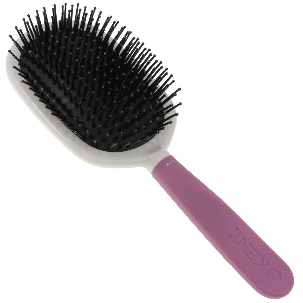 Kent KCR5 ""Create"" Large Cushioned Paddle Brush for Smoothing and Straightening All Hair Types - Detangling Brush with Purple Ergonomic Handle and F