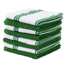 Living Fashions 8 Pack Dish Cloths for Washing Dishes - 100% Cotton Absorbent Dish Towels Size 12"" x 12"" - Perfect Dish Rags for Washing Dishes - Ki