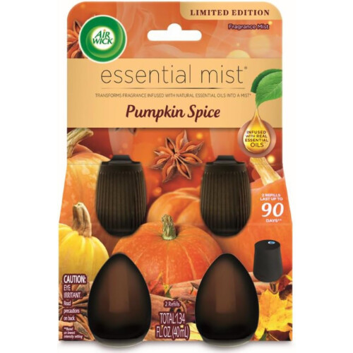 Air Wick Air Wick Essential Mist Refills, 2-pack, Pumpkin Spice, Höstsdoft, Eteriska oljor