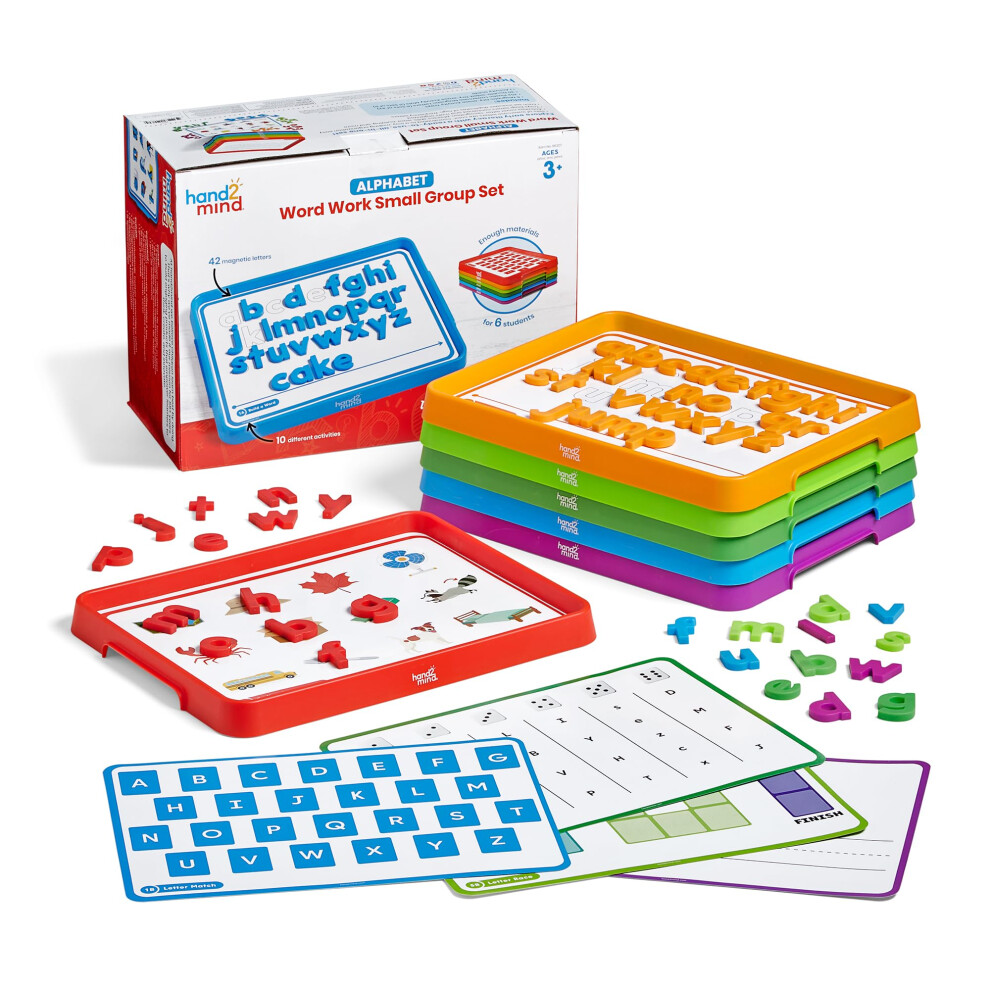 Photos - Educational Toy hand2mind Alphabet Word Work Small Group Set Lowercase Magnetic Letters Magnetic Letter Trays Phonics Manipulatives Phonemic