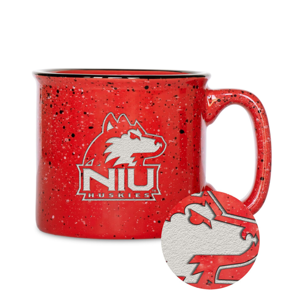 Taza Para Fogata Con Grabado L Ser De 12 Oz De Rico Industries Ncaa Northern Illinois Huskies Speckle-image
