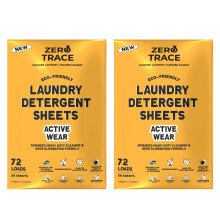 Feuilles de dtergent lessive zro trace - Formul pour la sueur et les vtements d'entranement - Eco-Friendly en plastique (usure active 144 charges)