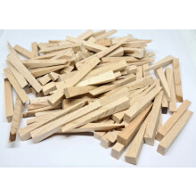 Small Wooden Wedges | Hardwood Spacers for Tiling & Flooring - Pack of 100, Brown