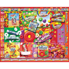 White Mountain Puzzels Fruitig Snoep 1000-delige puzzel Leuke voedselpuzzels voor het hele gezin