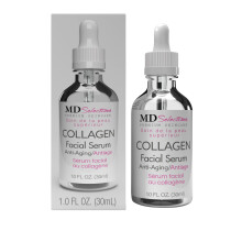MD Selections Collagen Facial Serum Tighten Firm & Smooth with Collagen Peptide & Green Tea Advanced Collagen Repair Anti Aging Facial Formula 1 Oz