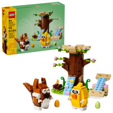 LEGO Spring Dierenspeeltuinbouwspeelgoed - Fantasiespelset met eekhoorn- en vogelfiguur voor jongens en meisjes vanaf 8 jaar - Cadeau-idee voor Pasen