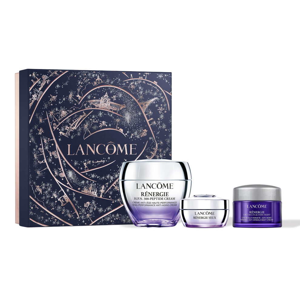 Lancme R?nergie Skincare Gift Set - H.P.N. 300-Peptide Face Cream  Full Size Eye Cream & Travel Size Night Cream - Limited Edition