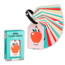 Mudpuppy My ABC's - Ring-flashcards 26 duurzame dubbelzijdige alfabetkaarten en hersluitbare ring met kleurrijke kunst voor kinderen vanaf 3 jaar Per