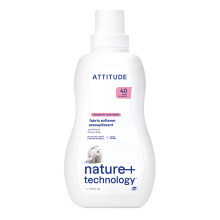 ATTITUDE Laundry Fabric Softener Liquid Vegan and Naturally Derived Detergent Plant Based HE Washing Machine Compatible Unscented 40 Loads 33.8