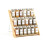 Orii 18 Jar Bamboo Compact Spice Organizer for Countertop and Kitchen Drawer Filled with Spices Program 1