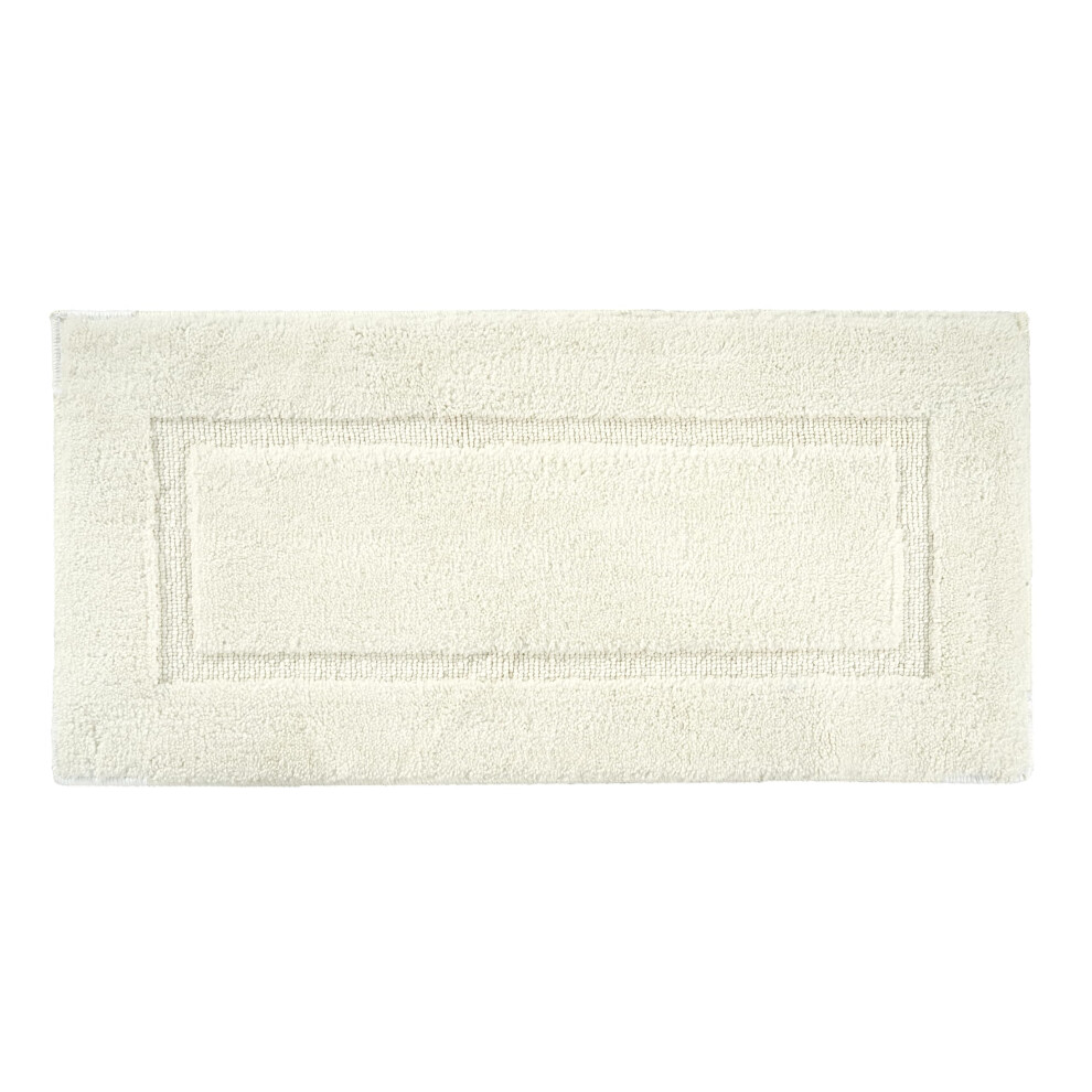 Tapis de salle de bain LANE LINEN 61 x 119 cm, grand tapis de bain doux et absorbant, antid   rapant, confortable, long, en microfibre, lavable - B
