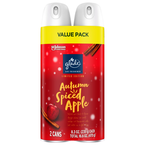 Glade Glade Raumspray, Herbstgewürz-Apfel, 8,3 oz, Limitierte Edition, 2 Stück