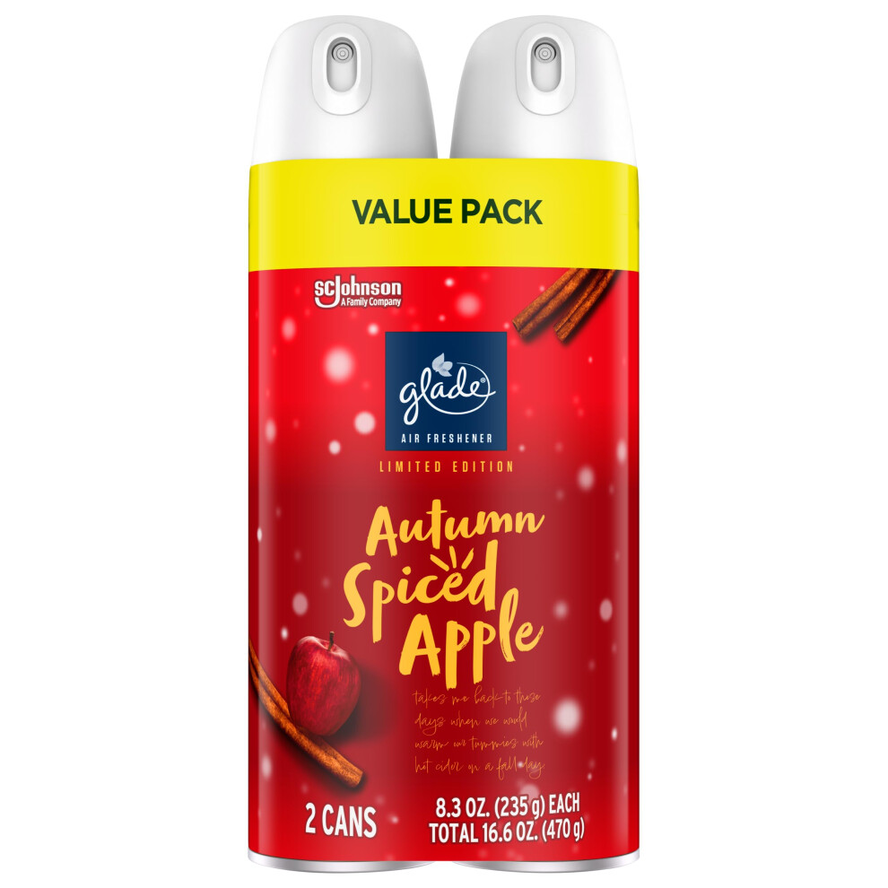 Glade Air Freshener Room Spray  Autumn Spiced Apple  8.3 oz  Limited Edition Scent  2 Count-image-OPC-PH8KXZX-NEW