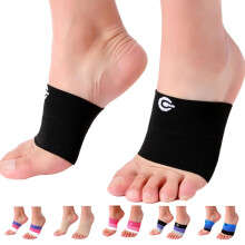Doc Miller Arch Support Sleeves for Feet - Plantar Fasciitis Brace for Foot Pain Relief Compression Socks Heel Spurs Fallen Arches Orthotic A
