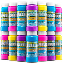 Party Bubbles for Kids - (Bulkverpakking van 24) 2-oz Bubbles Bulk Solution met Bubble Wands Diverse neonkleuren voor buitenspeelgoed Zomerspelletjes