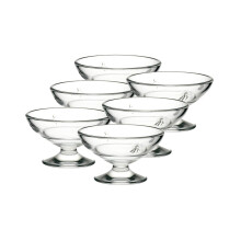 La Rochere Napoleon Bee Ice Cream Retter - Stilfuld og alsidig Ice Cream Bowl -sæt på 6 - Opvaskemaskine Safe La Rochere Glassware (6.5 oz)