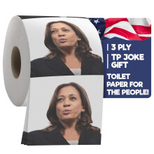 Kamala Harris Funny Funny Political Paper Paper Rollby Gagster - TP Prank Demcrata y Republicano Partido Electoral Regalos White Elephant Gift Excha