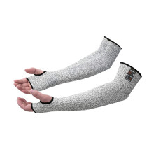 CAWANFLY Protective Arm Sleeves Level 5 Protection Cut Resistant Sleeve with Thumb Hole 1 Pair 15.7"""" (Grey Medium)