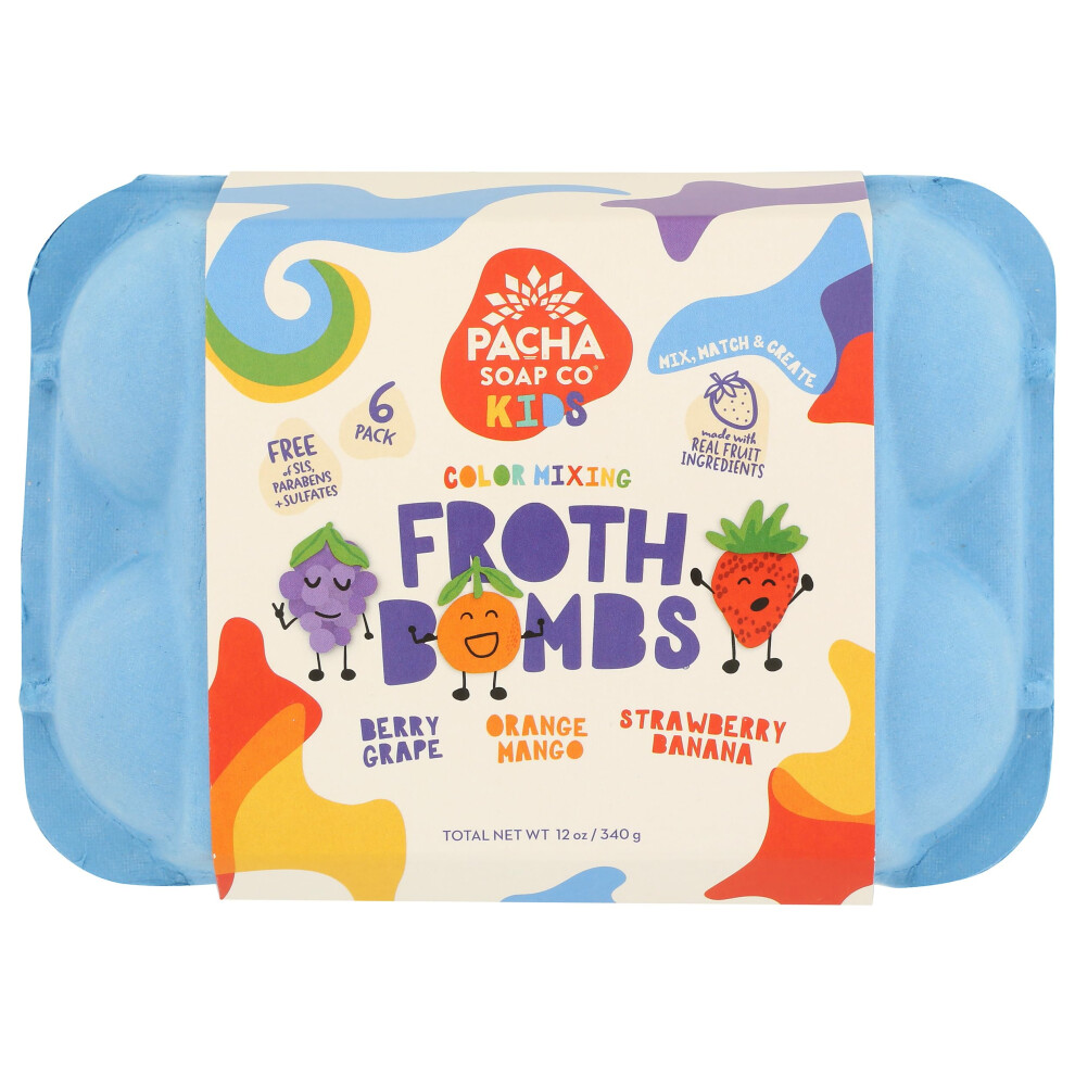 Pacha-Saippuayhti Pacha Soap Color Changing Froth Bomb 6 Count 12 Oz