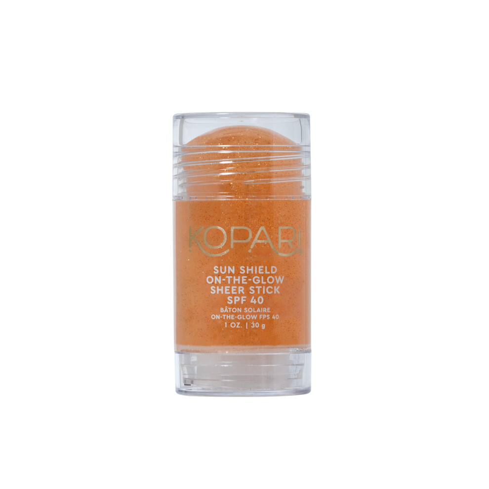 Photos - Cream / Lotion Kopari Sun Shield On-The-Glow Sheer Sunscreen Stick SPF 40 Sweat and Water Resistant Roll On Sunscreen For Face and Body wit