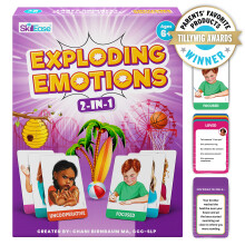 SkillEase Exploding Emotions Flashcards and Game: 2 in 1  Hilarious Family Fun Game  Social Emotional Learning  Emotion and Feeling Cards for Kid