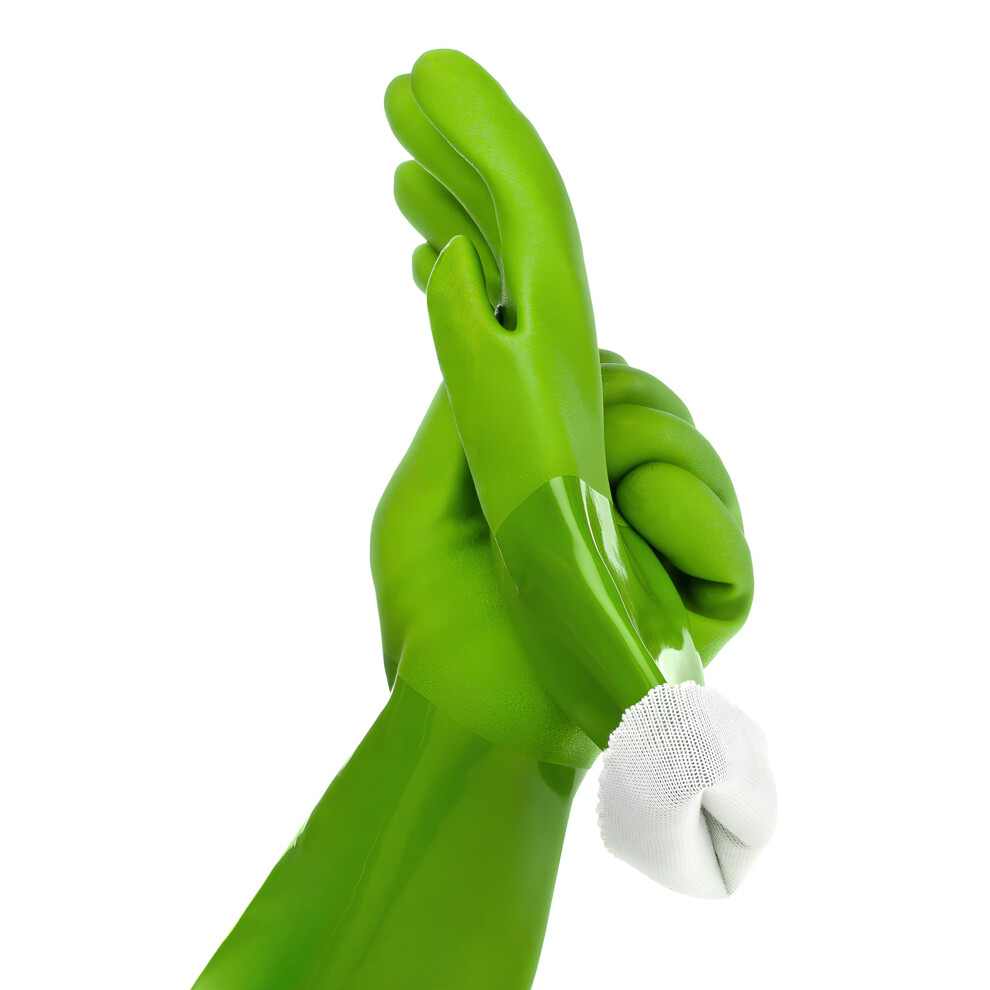 kitchen-star Ultimate Rubber Household PVC Gloves with Comfortable Cotton Lining  Anti-Slip surface  Kitchen Dishwashing  Extra Thickness  Kitchen Cle-image-OPC-PH8KYWV-NEW