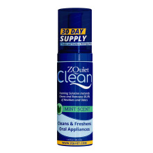 Zquiet Clean Cleaning Solution for alle orale apparater Klorfri frisk myntduft Rejsestørrelse TSA-kompatibel