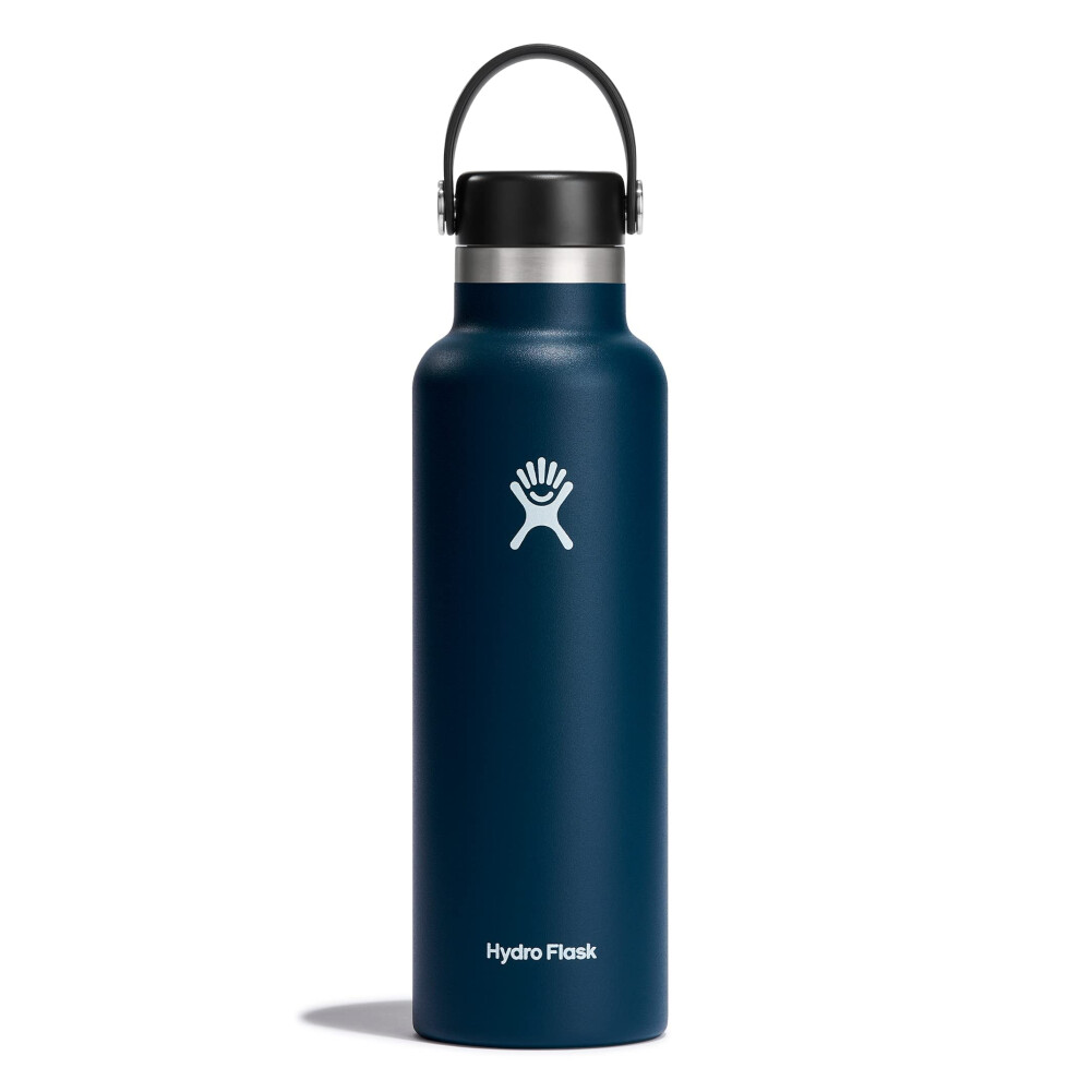 Hydro Flask Standard Mouth Water Bottle with Honeycomb Insulated Flex Cap for Maximum Temperature Retention (Indigo  21 oz)