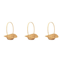 CalCastle-k sity bambukorit kahvalla, lahjakorit, kudotut s mpyl korit, tarjoilukorit, luonnonmateriaalista valmistettu bambu (15 cm:n soikea - 3