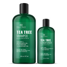 Botanic Hearth Tea Tree Shampoo 8fl oz en conditioner 4 fl oz - met 100% pure tea tree olie voor jeukende en droge hoofdhuid Sulfaat-/parabenvrij - v