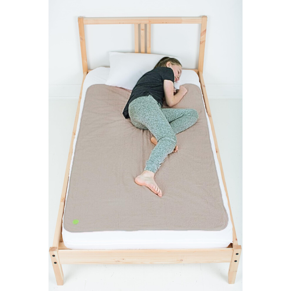 Peapodmats Bedwetting & Incontinence Waterproof Bed Mat - Reusable Underpad. Secure Placement & Breathable. Washable. Enviro Friendly 3X5 (Sand) Mattr