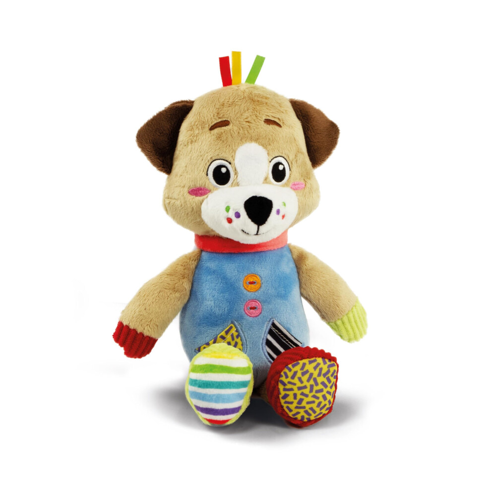 Clementoni Baby Infant Toys - Plush Pete The Puppy - New Born Gift, Animal Soft Toy, Early Development & Activity, Sensory Learning Toys, Cuddly Dog, Toddler 0