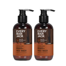 Every Man Jack Skägg + Ansiktsrengöring - Subtil doft av åldrad bourbon - Rengör och mjukgör skägg och hud