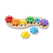Melissa & Doug Rainbow Caterpillar Gear Legetøj med 6 udskiftelige gear - til småbørn og babyer