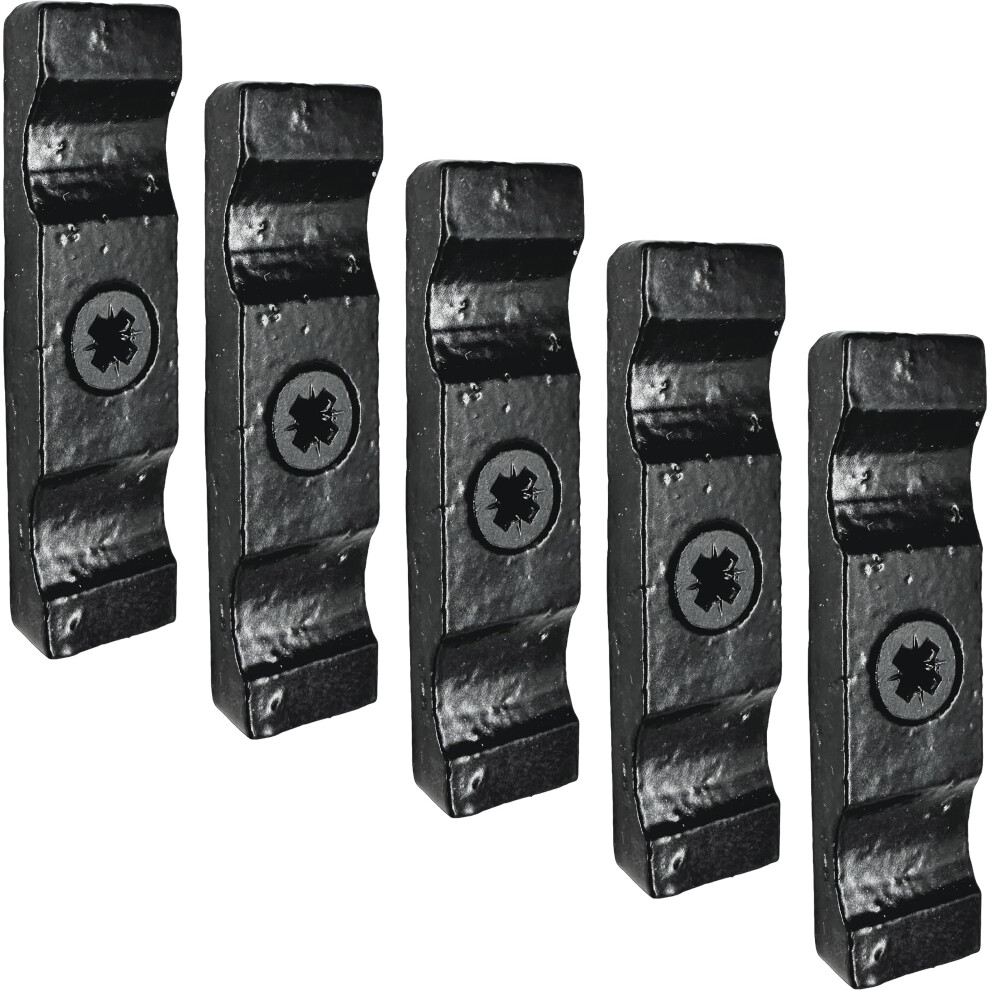 Irontite 5Pc Black Turn Button Latch 50Mm (2") Turn Buttons, Cupboard Latch, Turn Button Fastener Cabinet Latch, Screws Included, Internal Or 5060848551114