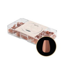 Apres Neutrals Gel-X Imani doos met nageltips 11 maten 00-9 Soft Gel Tip Box (150 stuks) (natuurlijke doodskist extra kort 150)